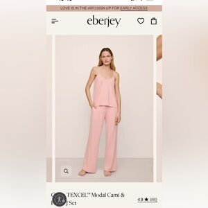 Gisele TENCEL™ Modal Cami & Pant PJ Set pink size small